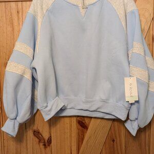 AS Revival Light Blue V-Neck Sweatshirt | Size S | NWT